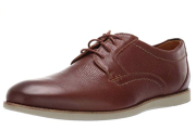 CLARKS Men's Raharto Plain Oxford Brown Tumbled Leather